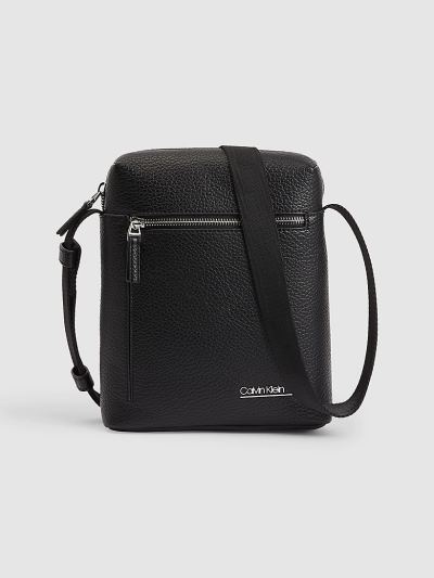 Calvin Klein Táskák & Kiegészítők HU347965 | Calvin Klein Bőr Férfi Crossbody Táska Fekete